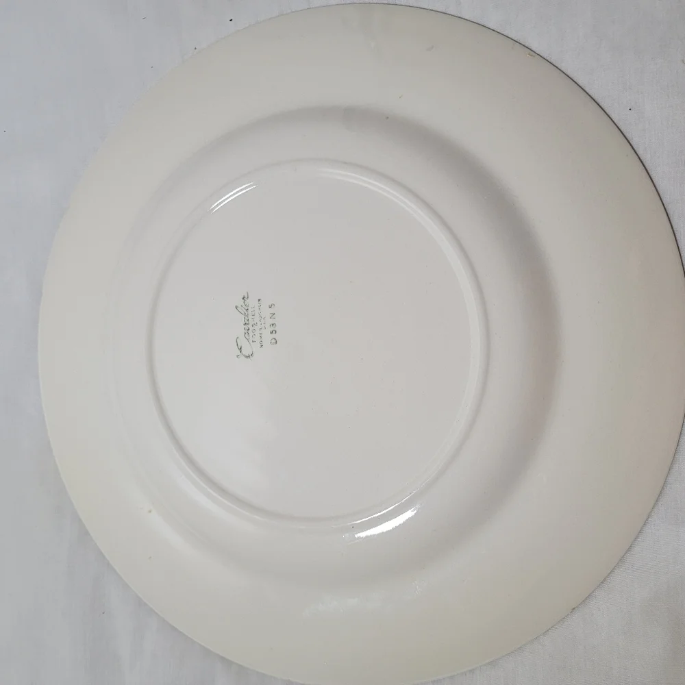 Vintage Homer Laughlin Cavalier Green Dinner Plate Gardenia Print B53N5